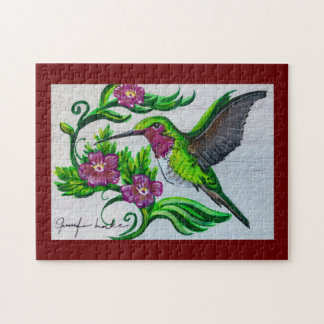 Merlot Hummingbird Jigsaw Puzzle