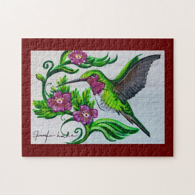 Merlot Hummingbird Jigsaw Puzzle (Horizontal)