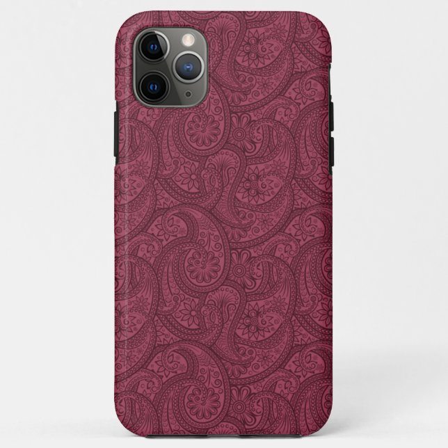 Merlot Paisley Case-Mate iPhone Case (Back)