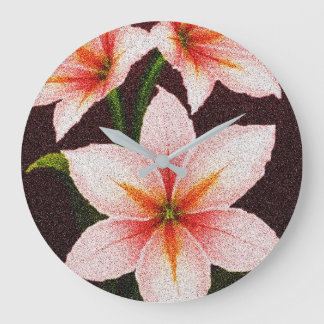 Merlot Radiance Lily Large Clock