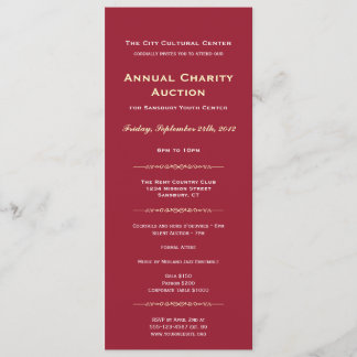Merlot red business logo gala event corporate long invitation