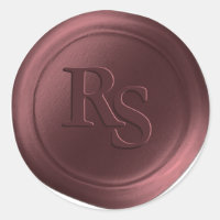 Merlot Wine Double Monogram Wedding Wax Seals