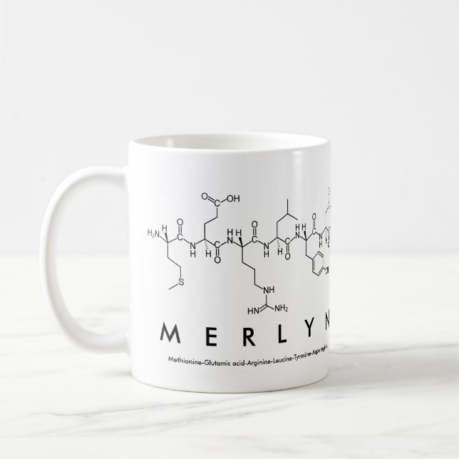 Merlyn peptide name mug (Left)
