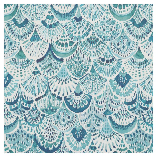 MERM ARMOR Indigo Mermaid Scales Fabric (Swatch)