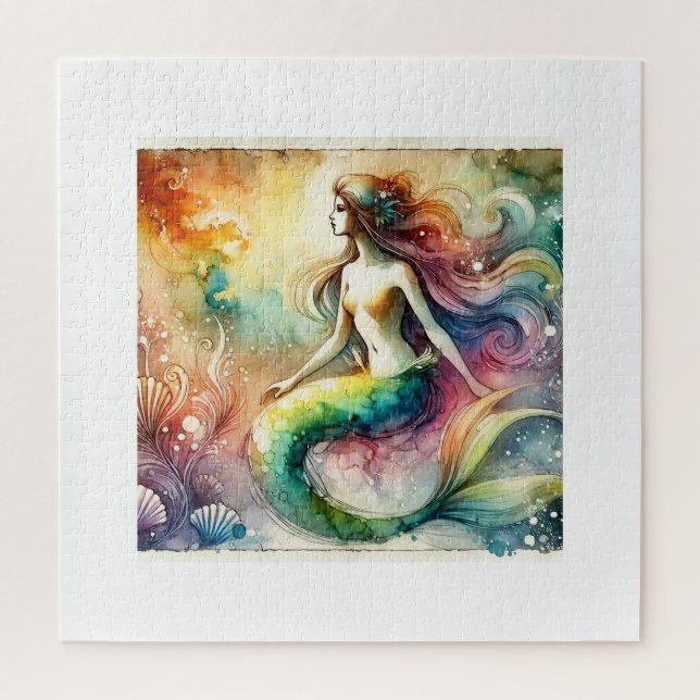 Mermaid 190624AREF102 - Watercolor Jigsaw Puzzle (Vertical)