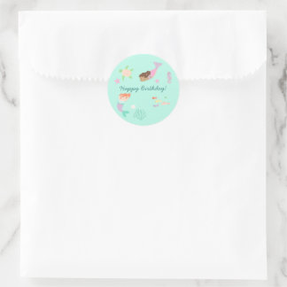 Mermaid 1.5" Round Sticker