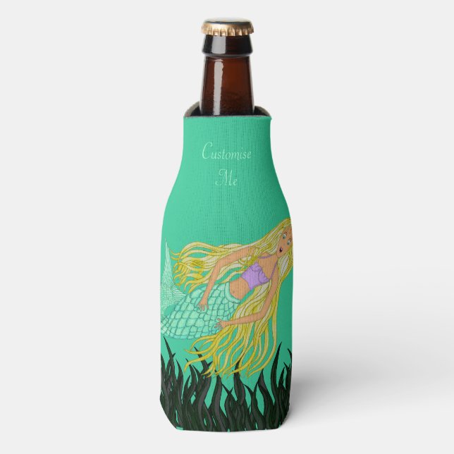 Mermaid 1 bottle cooler (Bottle Front)
