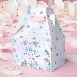 Mermaid 1st Birthday Party Oneder The Sea Favour Box