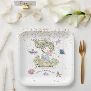 Mermaid 1st Birthday Party  Paper Plate