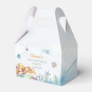 Mermaid 1st Birthday Under The Sea Party Favour Box