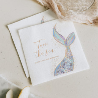 Mermaid 2nd Birthday Napkin