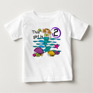 Mermaid 2nd Birthday Tshirts and Gifts