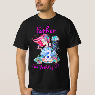 Mermaid 3rd Birthday Change Edit Text Personalise T-Shirt