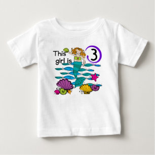 Mermaid 3rd Birthday T shirts and Gifts