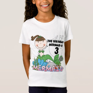 Mermaid 3rd Birthday Tshirts and Gifts