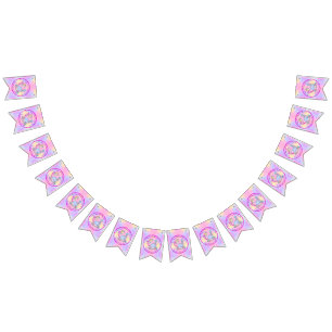 Mermaid 4th Birthday Change Edit Text Personalise  Bunting