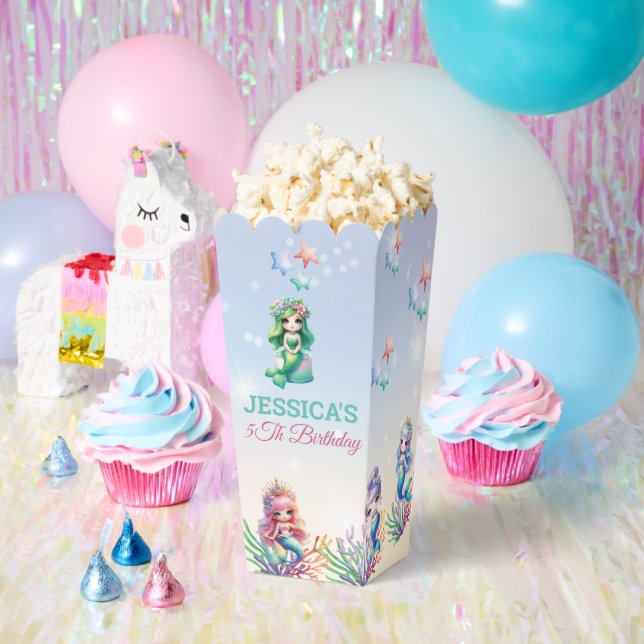 Mermaid 5Th Birthday Under The Sea Party Thank You Favour Box (Party)