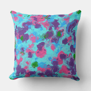Mermaid Abstract Splatter Cushion