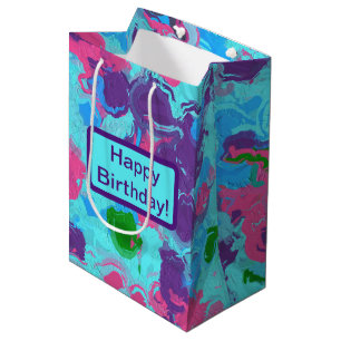 Mermaid Abstract Splatter Medium Gift Bag