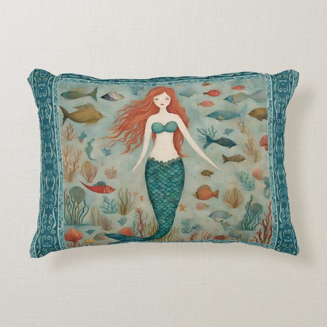 Mermaid Accent Pillow (Front)