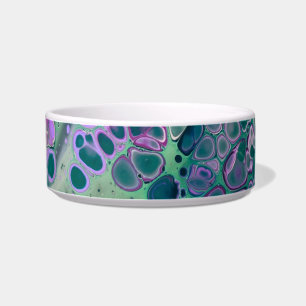 Mermaid Acrylic Pour, Cool Colourful Abstract Bowl