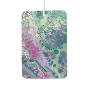 Mermaid Acrylic Pour, Cool Colourful Abstract Car Air Freshener