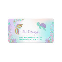 Mermaid Address Labels Magical Mermaid Party