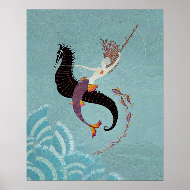 "Mermaid (after Erte)" Poster (Front)