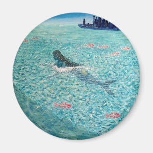 Mermaid against the Tide Magnet