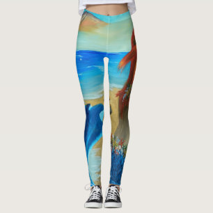 Mermaid All Over Leggings Ocean Leggings