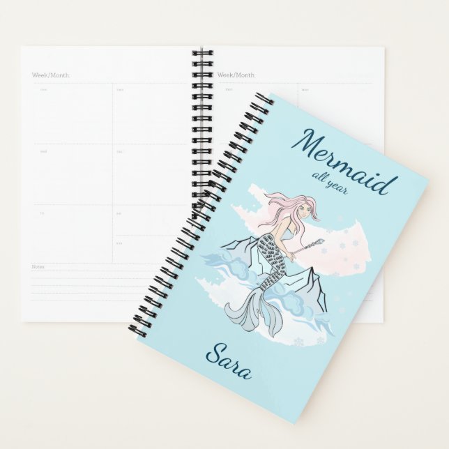 Mermaid all year Every Season Be a Mermaid Blue Planner (Display)