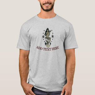 Mermaid & Anchor add text T-Shirt