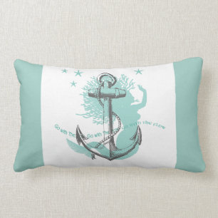 Mermaid Anchor Lumbar Pillow
