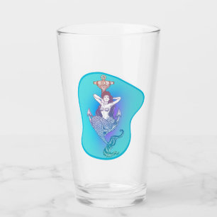 Mermaid and Anchor Glass
