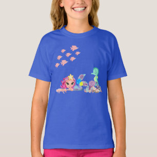 Mermaid and Axolotl T-Shirt