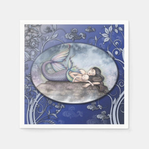 Mermaid and Baby Baby Shower Napkins