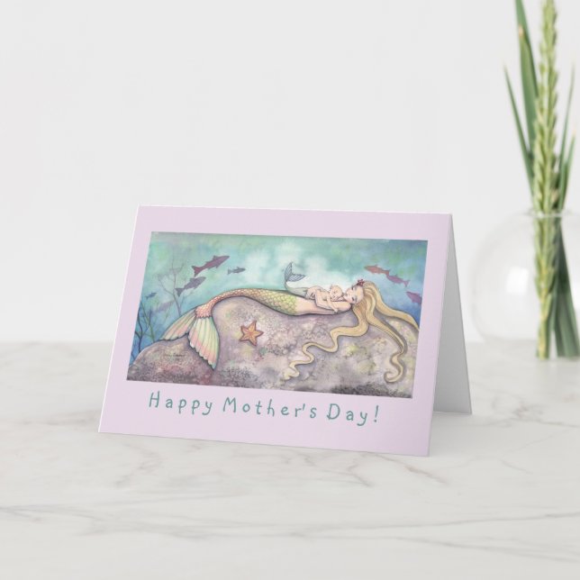 Mermaid and Baby Mother's Day Card (Front)