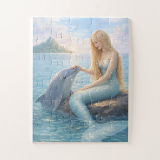 Mermaid and Dolphin Friends Jigsaw Puzzle