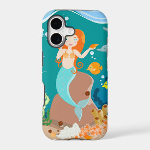 Mermaid and dolphins under the sea birthday party