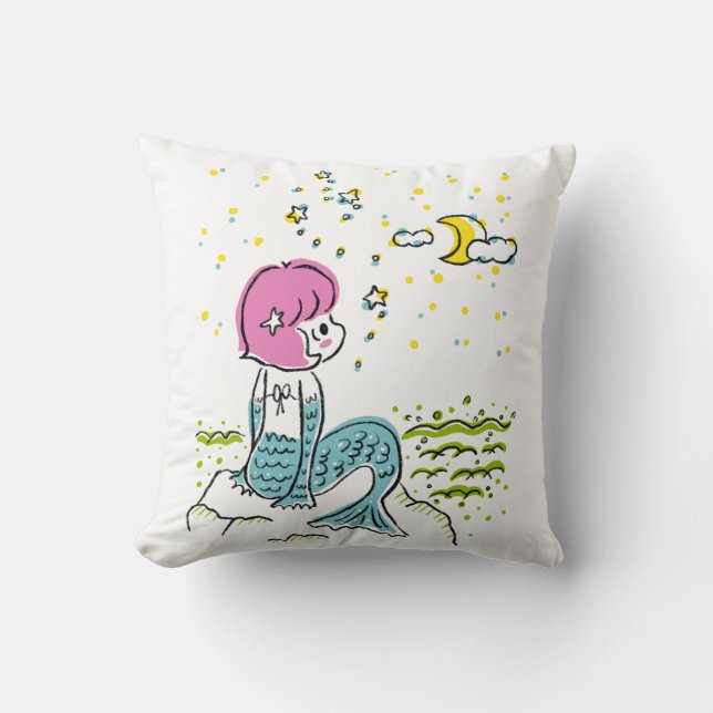 Mermaid and Dragon Cushion (Front)
