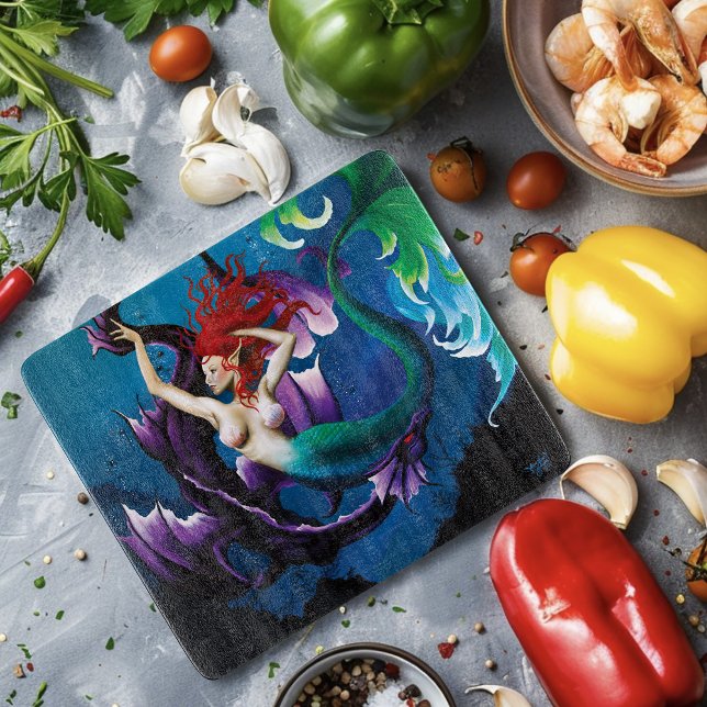 Mermaid and Dragon Friend  Cutting Board (Creator Uploaded)