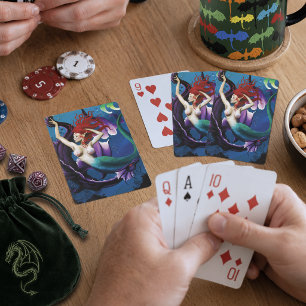 Mermaid and Dragon Friend Playing Cards