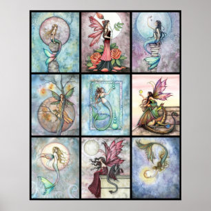 Mermaid and Fairy Poster by Molly Harrison