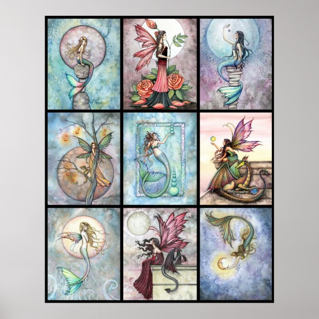 Mermaid and Fairy Poster by Molly Harrison (Front)