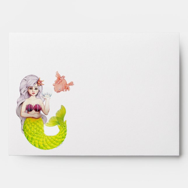 Mermaid and friend envelope (Front)