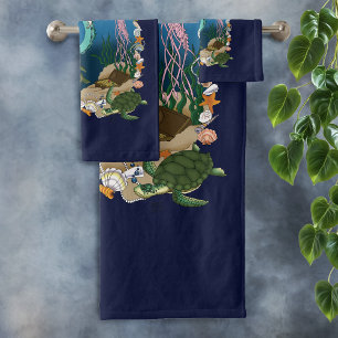 Mermaid and Friends  Bath Towel Set
