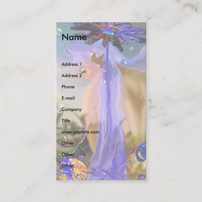 Mermaid and Friends Template Business Card (Front)