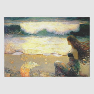 Mermaid and Golden Sea Sprites Tissue Paper