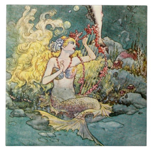 “Mermaid and Harp” by Charles Folkard Tile