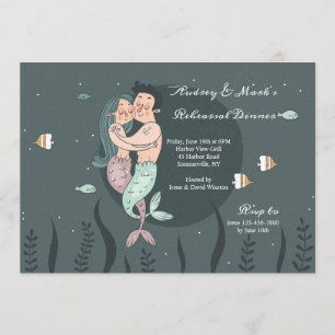 Mermaid and Her Man Invitation